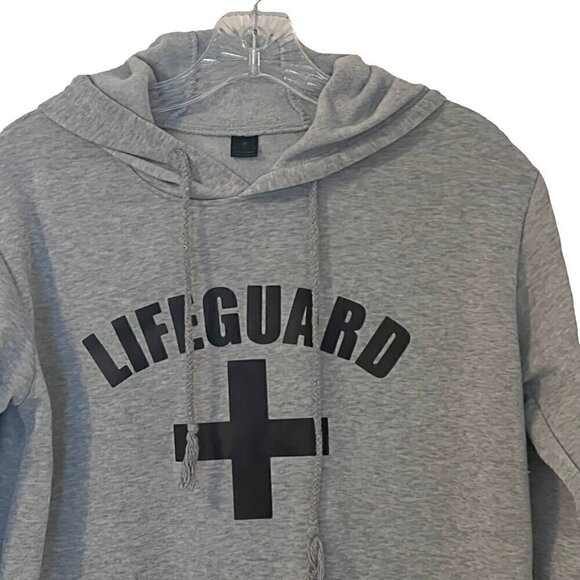 Soft Lifeguard Sweatshirt Hoodie Grey XS S M - Picture 3 of 5